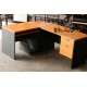 L Set 101 : โต๊ะทำงานชุด L Set 140x180 ซม. ผิวท้อปเมลามีน + ข้าง PVC