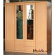 W1801D : ตู้เสื้อผ้า 6 ฟุต 4 ประตู 2 บานกระจก