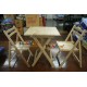T-Set602 : ชุดโต๊ะไม้ยางเล็ก(สีธรรมชาติ)