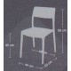 PNG9173 : เก้าอี้พลาสติกแฟชั่น หลังพิง ไม่แขน เกรด A