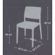 PNG9175 : เก้าอี้พลาสติกแฟชั่น หลังพิง ไม่แขน เกรด A